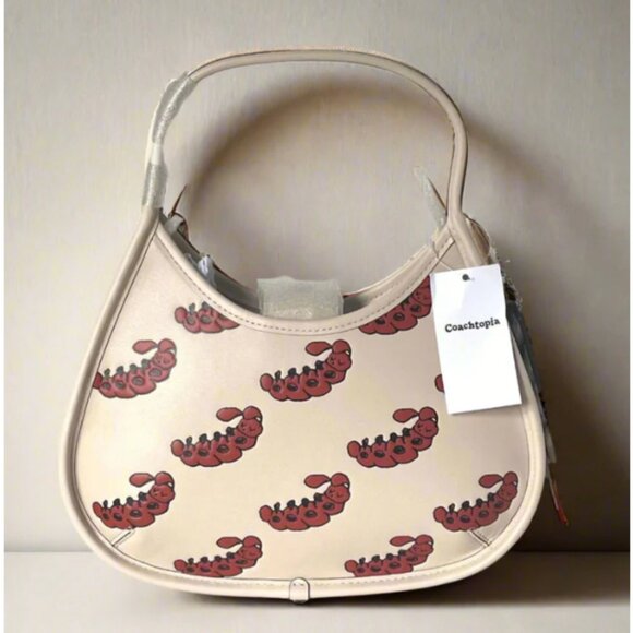 Coach Ergo Bag Sleepy Caterpillar Shoulder Bag Coachtopia Leather Cloud CQ826 - Picture 1 of 11